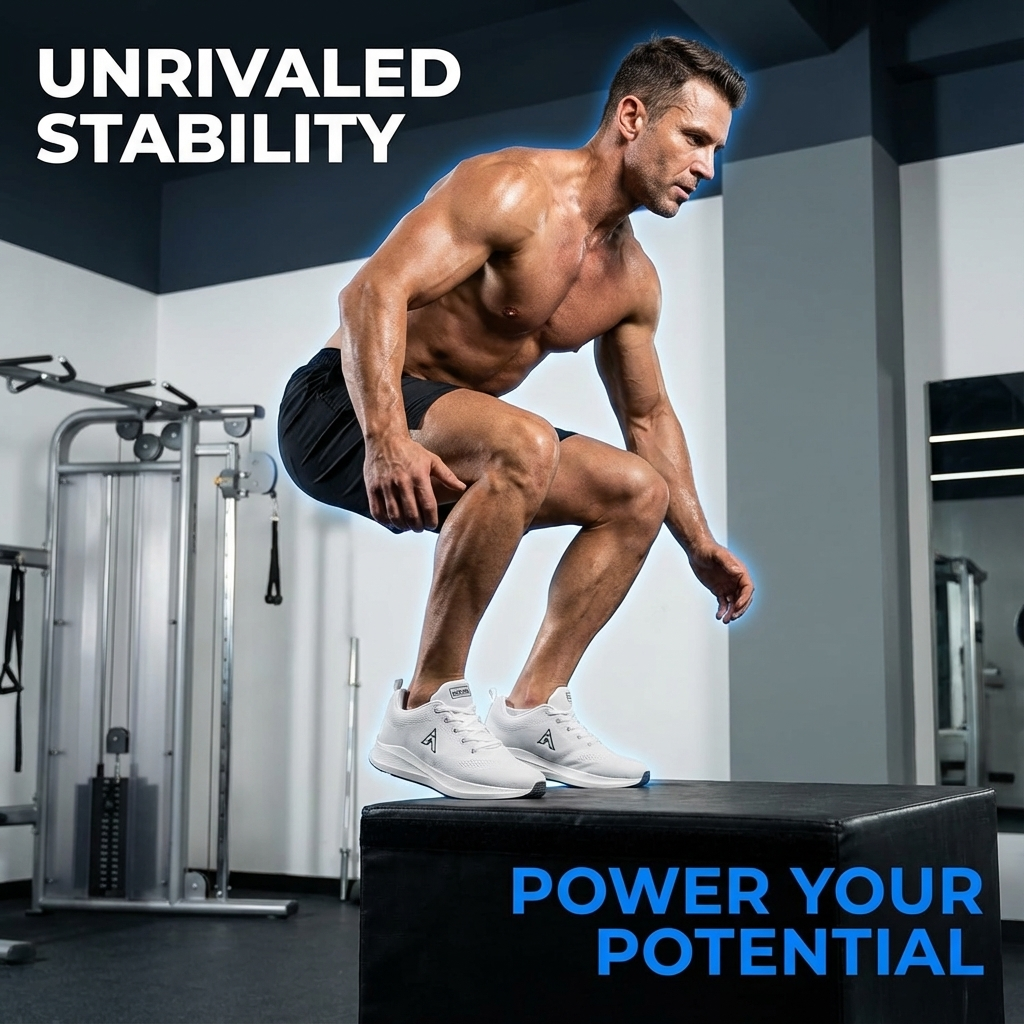 High stability athletic training shoes ideal for gym workouts and explosive performance