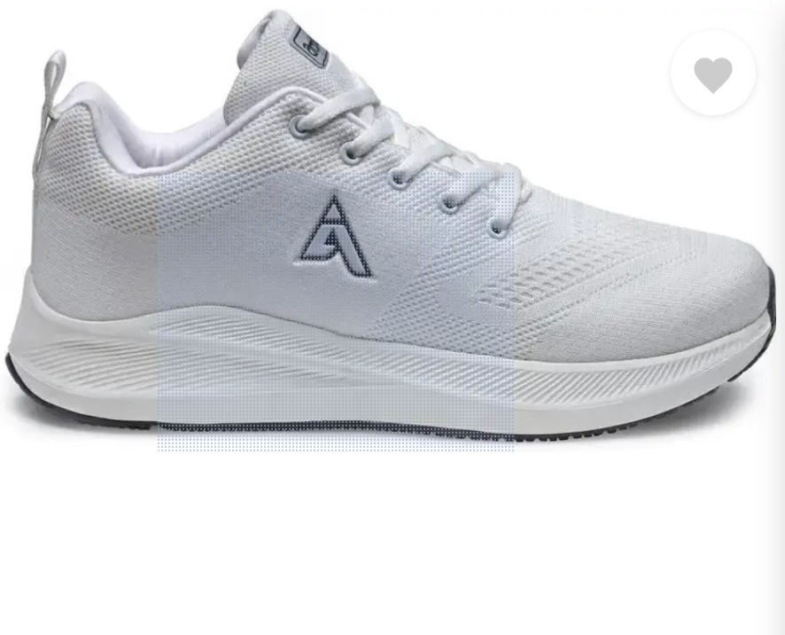 White lightweight mesh athletic sneakers with cushioned sole and minimal design for running gym and everyday wear