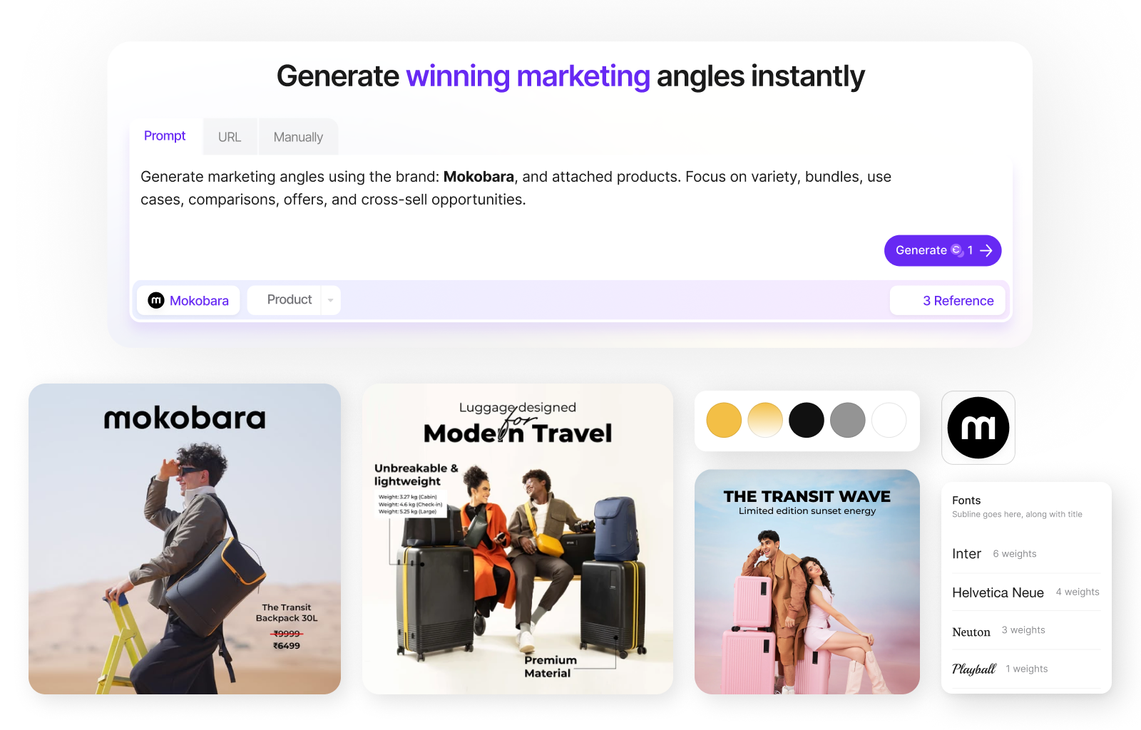 ListingLab SaaS platform interface showing AI-powered product listing generation
