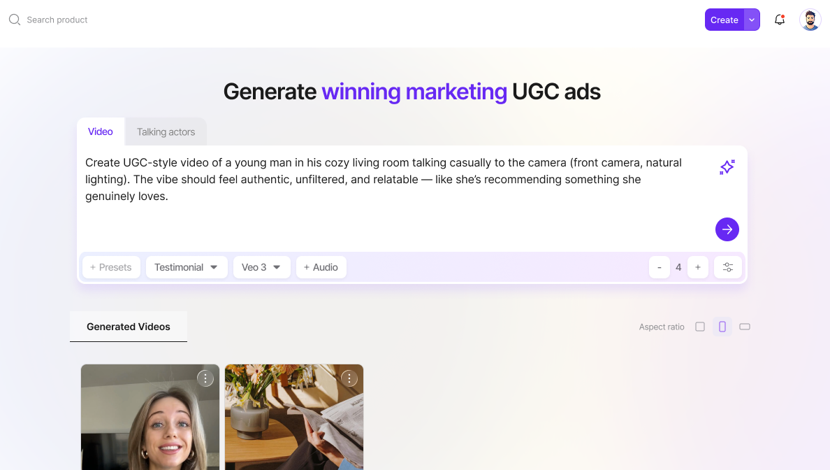 VideoLab Prompt & Generate