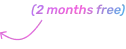 Arrow connecting Annually to 2 months free